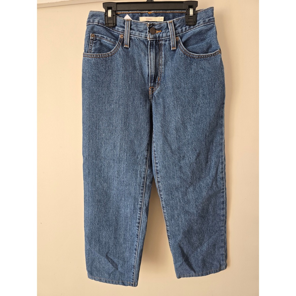 Levis 94 Baggy Jeans‎ Womens 25 Medium Wash Blue Relaxed Straight Leg Denim